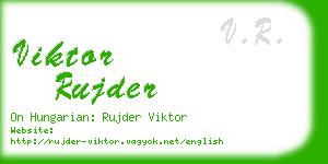 viktor rujder business card